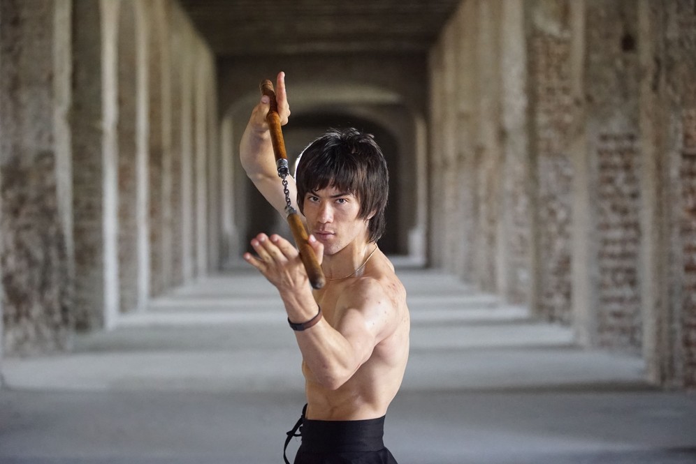Abbas Alizada, known as Afghan Bruce Lee with nunchuks. Shot taken while fiming RTD documentary Dragon of Afghanistan.